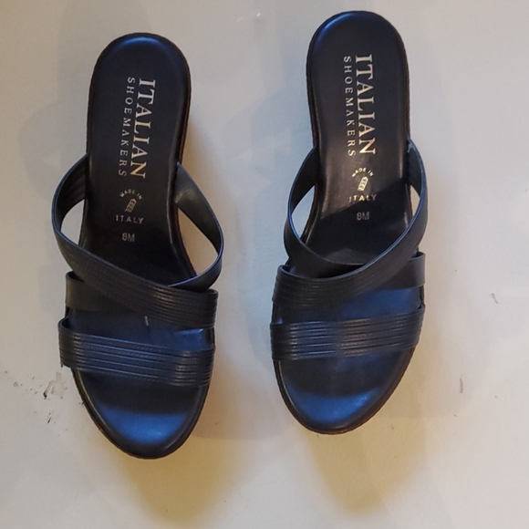 Italian Shoemakers Shoes - Blue wedges